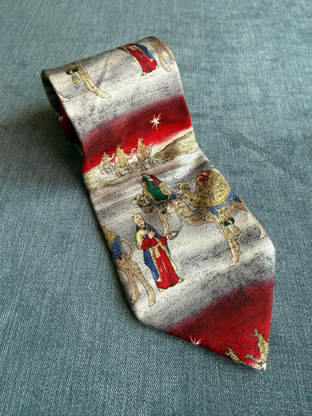 Belk Men’s ‘Tis The Season Three Wise Men Neck Tie Christmas Holiday Festive